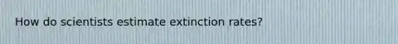 How do scientists estimate extinction rates?