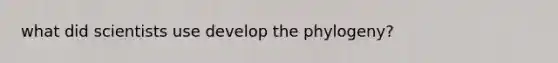 what did scientists use develop the phylogeny?