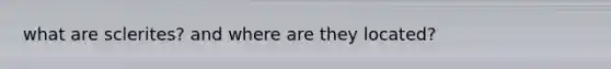 what are sclerites? and where are they located?