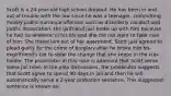 Scott is a 24-year-old high school dropout. He has been in and out of trouble with the law since he was a teenager, committing mostly public nuisance offenses such as disorderly conduct and public intoxication. His girlfriend just broke up with him because he had no ambition in his life and she did not want to take care of him. She threw him out of her apartment. Scott just agreed to plead guilty for the crime of burglary after he broke into his exgirlfriend's car to steal the change that she keeps in the cup-holder. The prosecutor in this case is adamant that Scott serve some jail time. In the plea discussions, the prosecutor suggests that Scott agree to spend 90 days in jail and then he will automatically serve a 2-year probation sentence. This suggested sentence is known as: