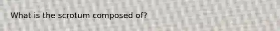 What is the scrotum composed of?