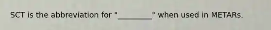 SCT is the abbreviation for "_________" when used in METARs.