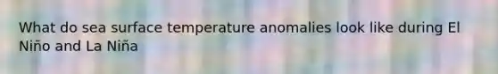 What do sea surface temperature anomalies look like during El Niño and La Niña