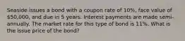 Seaside issues a bond with a coupon rate of 10%, face value of 50,000, and due in 5 years. Interest payments are made semi-annually. The market rate for this type of bond is 11%. What is the issue price of the bond?