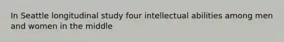 In Seattle longitudinal study four intellectual abilities among men and women in the middle