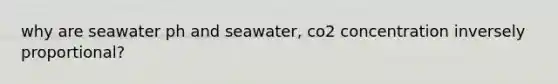 why are seawater ph and seawater, co2 concentration inversely proportional?