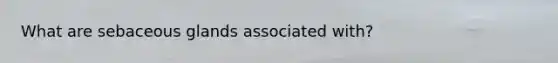 What are sebaceous glands associated with?