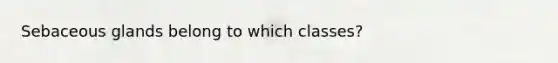 Sebaceous glands belong to which classes?