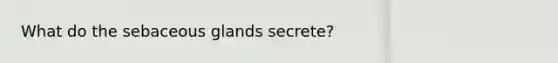 What do the sebaceous glands secrete?