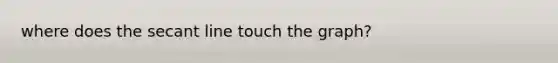 where does the secant line touch the graph?