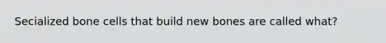 Secialized bone cells that build new bones are called what?