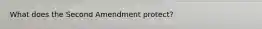 What does the Second Amendment protect?