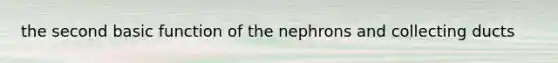 the second basic function of the nephrons and collecting ducts