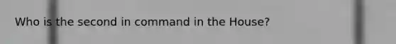 Who is the second in command in the House?