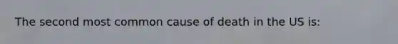 The second most common cause of death in the US is: