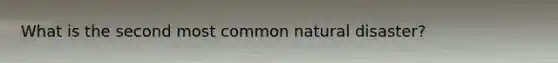 What is the second most common natural disaster?