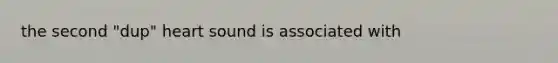 the second "dup" heart sound is associated with