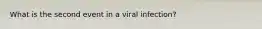 What is the second event in a viral infection?