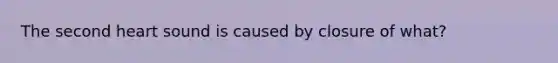 The second heart sound is caused by closure of what?