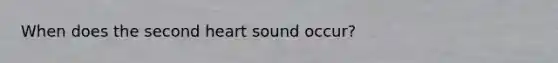 When does the second heart sound occur?