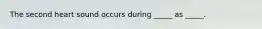The second heart sound occurs during _____ as _____.