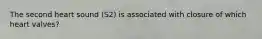 The second heart sound (S2) is associated with closure of which heart valves?