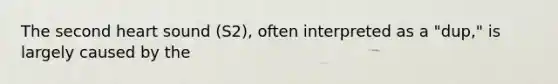 The second heart sound (S2), often interpreted as a "dup," is largely caused by the