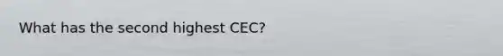 What has the second highest CEC?