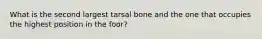 What is the second largest tarsal bone and the one that occupies the highest position in the foor?