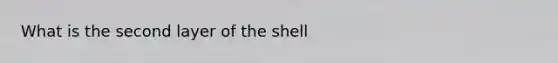 What is the second layer of the shell