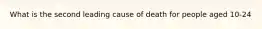 What is the second leading cause of death for people aged 10-24
