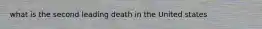 what is the second leading death in the United states