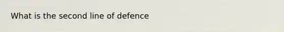 What is the second line of defence