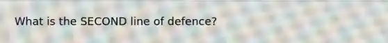 What is the SECOND line of defence?