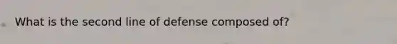 What is the second line of defense composed of?