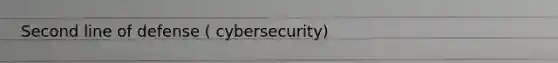 Second line of defense ( cybersecurity)