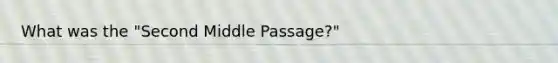 What was the "Second Middle Passage?"