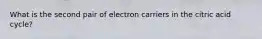 What is the second pair of electron carriers in the citric acid cycle?