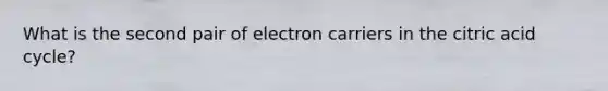 What is the second pair of electron carriers in the citric acid cycle?