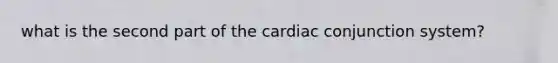 what is the second part of the cardiac conjunction system?