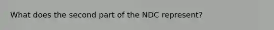 What does the second part of the NDC represent?