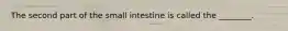 The second part of the small intestine is called the ________.