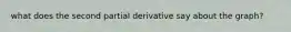 what does the second partial derivative say about the graph?