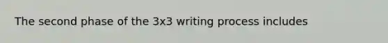 The second phase of the 3x3 writing process includes