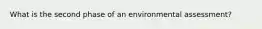 What is the second phase of an environmental assessment?