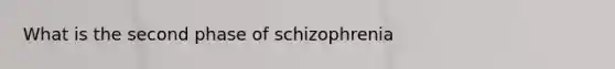 What is the second phase of schizophrenia