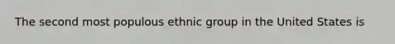 The second most populous ethnic group in the United States is