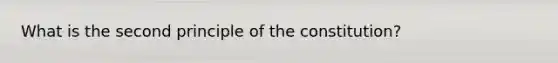 What is the second principle of the constitution?