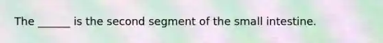 The ______ is the second segment of the small intestine.