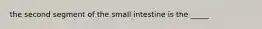 the second segment of the small intestine is the _____